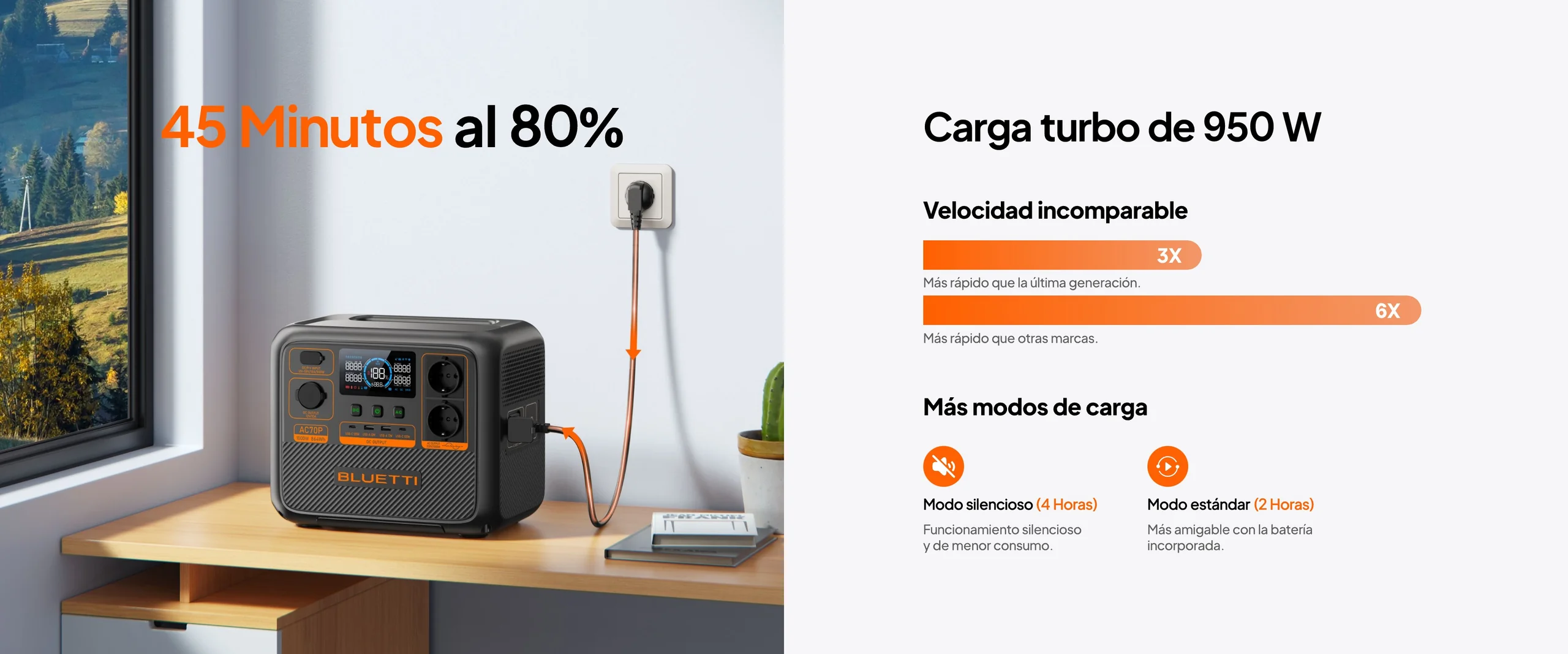 Estación de energía portátil Bluetti AC70P
